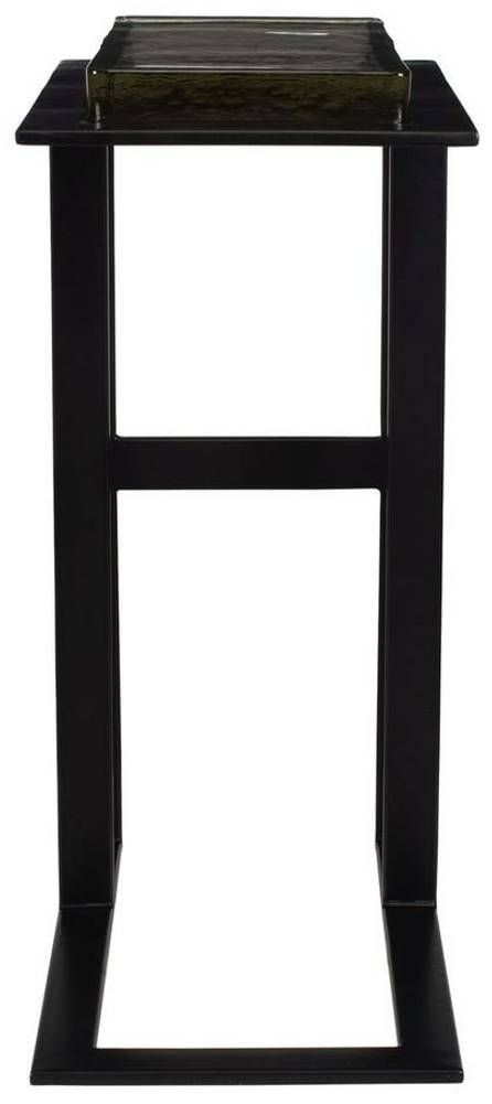 Uttermost® Soma Glass Top Accent Table with Black Frame-3