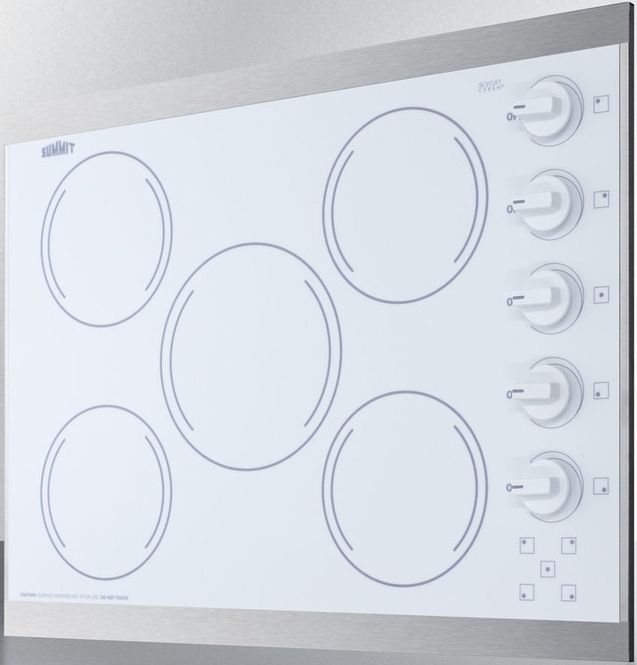 Summit® 27" White Electric Cooktop-1