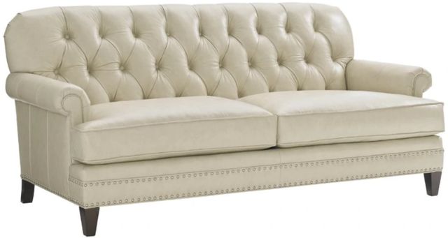 Lexington Home Customizable Oyster Bay Hillstead Leather Settee-0