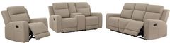 Coaster® Brentwood 3-Piece Taupe Manual Reclining Set