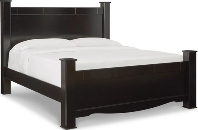 Signature Design by Ashley® Mirlotown 4-Piece Almost Black King Poster Bed Set-1