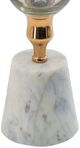 A & B Home Gold/White Glass Tapered Vase with Marble Base-2