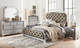 Homelegance® Avondale Gray/Silver Queen Upholstered Panel Bed-2