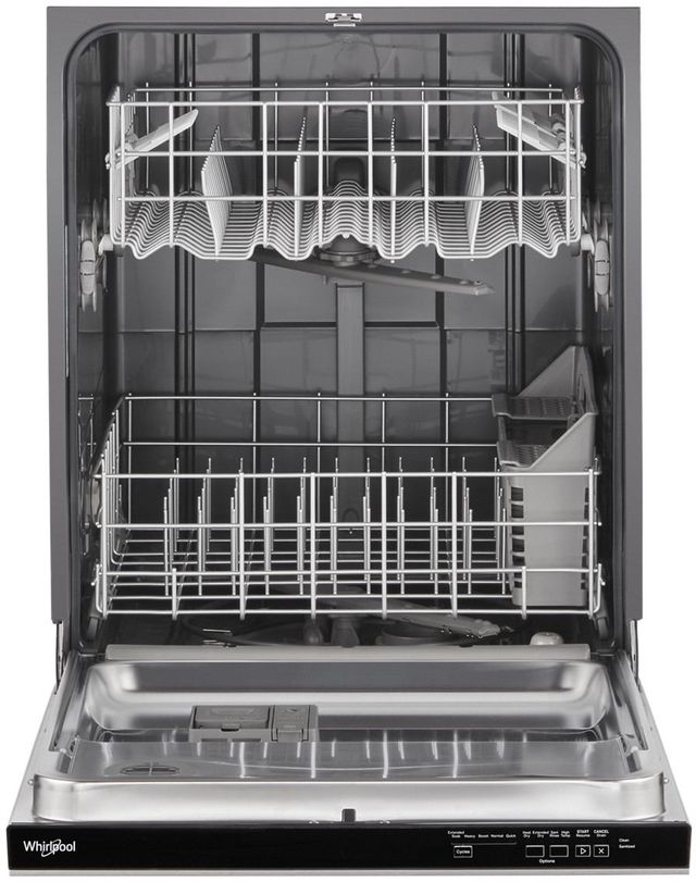 Whirlpool® 24" Finger Print Resistant Stainless Steel Top Control Built In Dishwasher-1