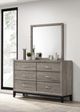 Coaster® Valen Light Taupe Dresser and Mirror Set-1
