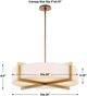 Uttermost® Cresson Brass/White 4-Light Pendant-2