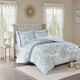 Olliix by Madison Park 3 Piece Blue Full/Queen Isla Cotton Printed Reversible Duvet Cover Set-0
