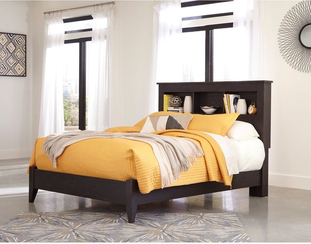 Signature Design by Ashley® Reylow Dark Brown Queen Bookcase Bed-2