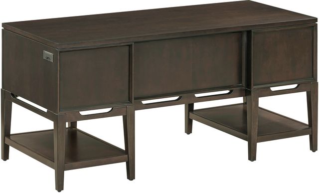 aspenhome® Sutton French Roast 64" Half Pedestal Desk-3