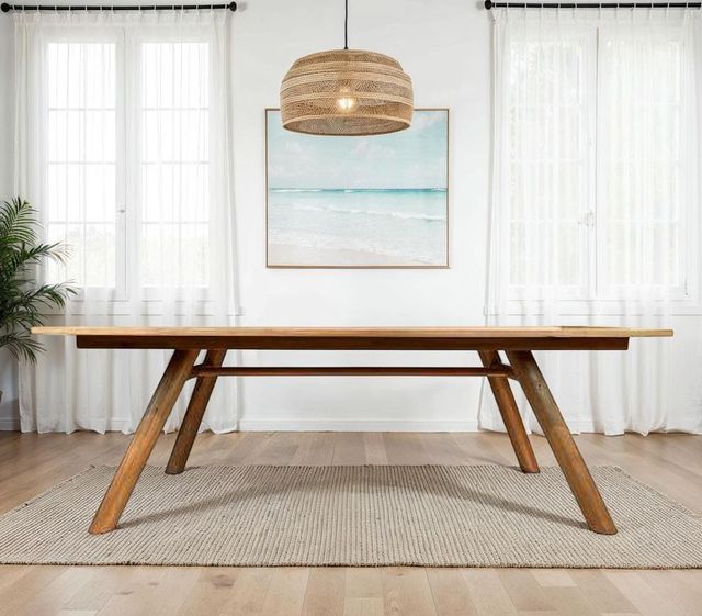 Nest Home Collections Kenneth Natural Blonde 84" Rectangular Dining Table-1