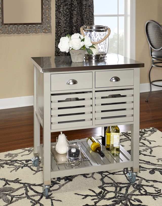 Linon Robbin Gray Kitchen Cart-3