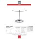 Korson Furniture Fifi Round Glass Top Bistro Table with Polished Stainless Steel Base-1