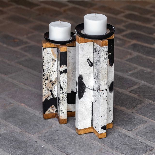 Uttermost® Illini 2-Piece Natural Candle Holders Set-1
