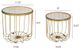A & B Home Carinae 2-Piece Glass Top Round Accent Table Set with Gold Base -4