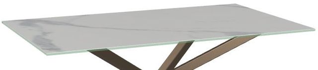 Amisco Customizable Asterisk Porcelain 36" Rectangular Table with Starburst Stand-1