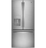 GE® 33" 17.5 Cu. Ft. Fingerprint Resistant Stainless Steel Counter-Depth French Door Refrigerator