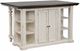 TEI Vintage Estates Antique White/Dark Knotty Oak Kitchen Island-0