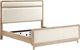 Mazin Furniture Wilshire Natural Oak Upholstered Eastern King Panel Bed-1