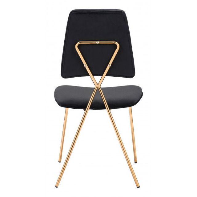 Zuo® Modern Chloe Black/Gold Dining Chair-1