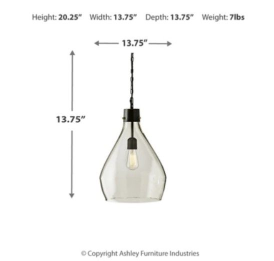 Signature Design by Ashley® Avalbane Gray Pendant Light-1