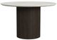Elements International Sylvie White Dining Table with Dark Brown Base-0