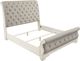 Signature Design by Ashley® Realyn Chipped White California King Upholstered Sleigh Bed-1