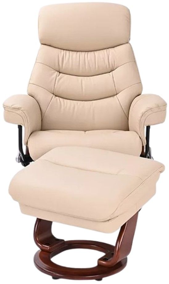 BenchMaster Euro Line Happy Taupe Chair and Ottoman Set-1