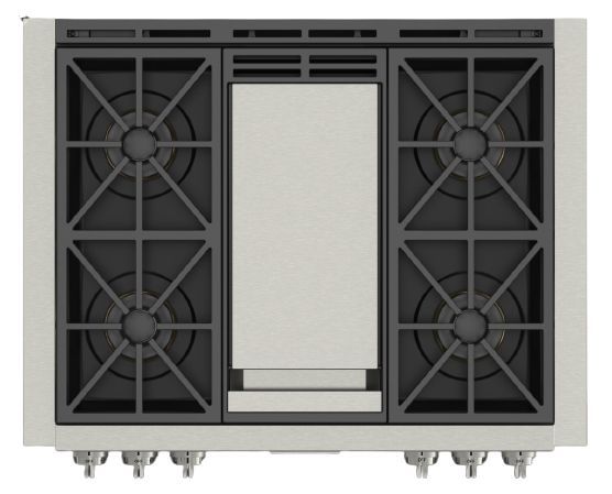 Fulgor Milano Sofia 36" Stainless Steel Pro Gas Cooktop-2