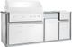 XO Designer 99" White Outdoor Kitchen Island -0