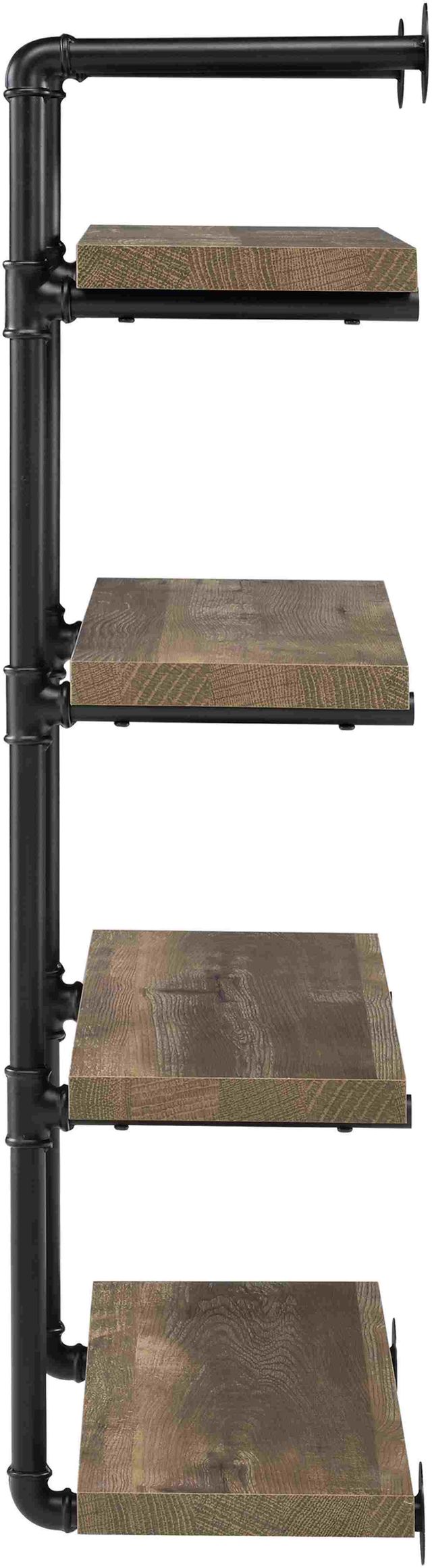 Coaster® Elmcrest Black/Rustic Oak Driftwood 24" Wall Shelf-1