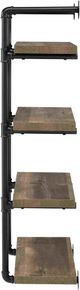 Coaster® Elmcrest Black/Rustic Oak Driftwood 24" Wall Shelf-1