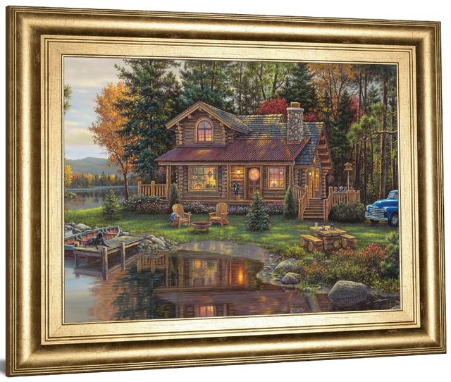 Classy Living Lakefront Lodge Glow Wall Art-2
