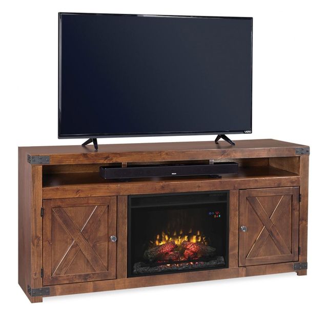 aspenhome® Urban Farmhouse Tobacco 72" Fireplace Console-0