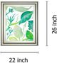Classy Living Kat Papa Green Water Leaves Il 22" Wall Art-2