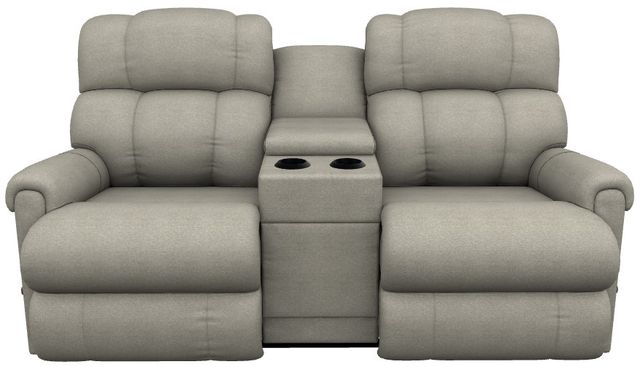 La-Z-Boy® Pinnacle Dove Manual Wall Reclining Loveseat with Console-1