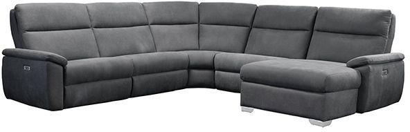 Elran Art IV 5-Piece Gray Reclining Sectional-0