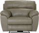 Catnapper® Costa Putty Leather Power Lay Flat Recliner-3