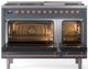 Ilve® Nostalgie II Series 48" Blue Gray Pro Style Dual Fuel Range-1