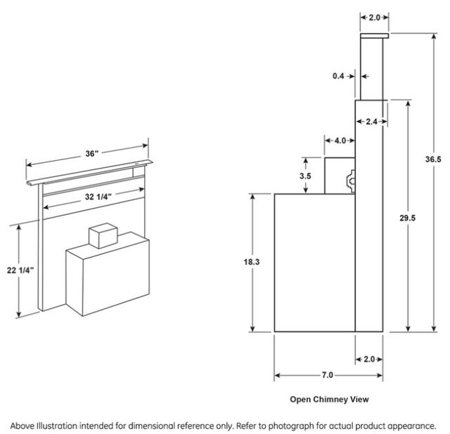 GE® Universal 36" Stainless Steel Telescopic Downdraft System-4