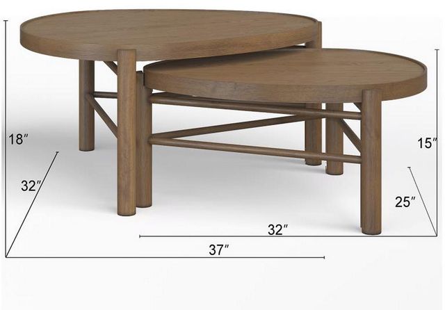 Magnussen Home® Hadleigh Honey Nesting Table-1