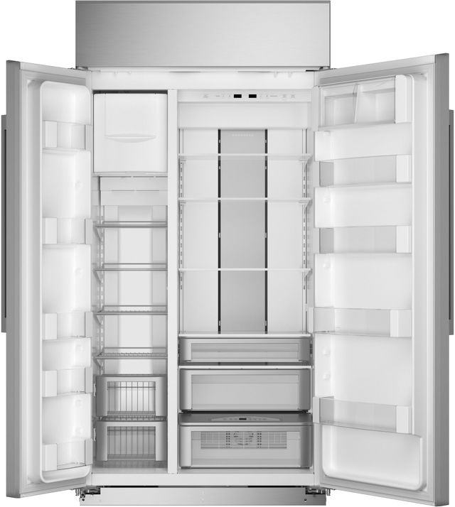 Monogram® 42 in. 25.1 Cu. Ft. Stainless Steel Built In Counter Depth Side-by-Side Refrigerator-3