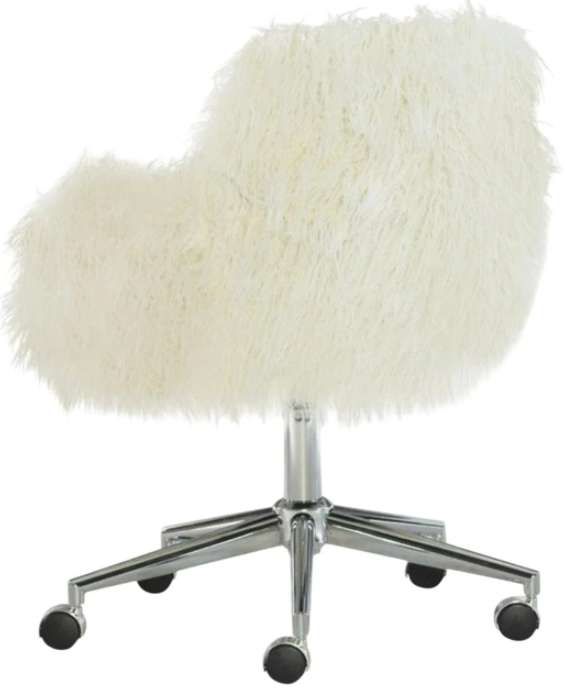 Linon Fiona White Office Chair-1