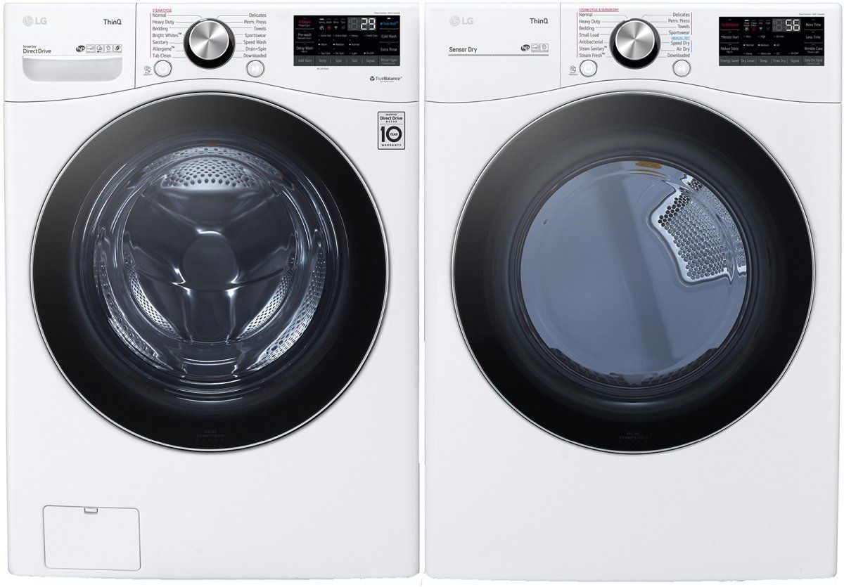 LG White Front Load Laundry Pair