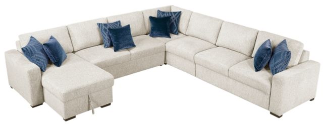 Homelegance® Isla 5-Piece Beige Sectional with Convertible and Reversible Chaise-0