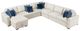 Homelegance® Isla 5-Piece Beige Sectional with Convertible and Reversible Chaise-0