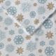 Olliix by True North by Sleep Philosophy Tan/Blue Snowflakes Twin Cozy Flannel 100% Cotton Flannel Printed Sheet Set-1