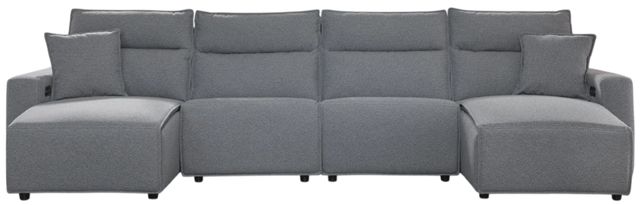 Signature Design by Ashley® Modmax II 4-Piece Pepper/Salt U-Shape Power Reclining Sectional and Double Chaise-0