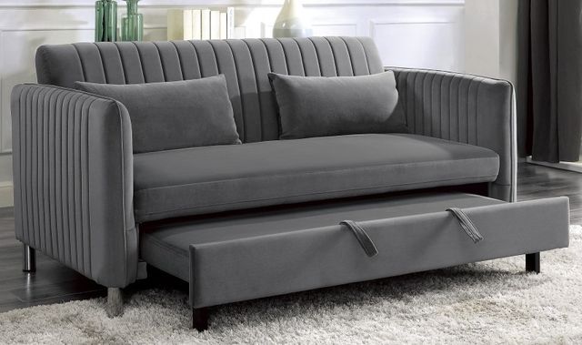 Homelegance® Greenway Gray Sofa with Pull-Out Bed-3