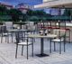 Homecrest™ Outdoor Living Customizable Manhattan Fabric/Steel Outdoor Padded Seat Stackable Dining Chair-1