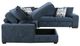 Homelegance® Raife 4-Piece Blue Sectional with Left Chaise-4